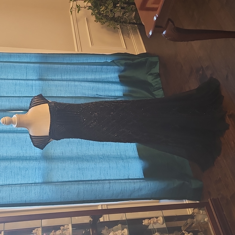 Beaded and sequins long Evening Gown